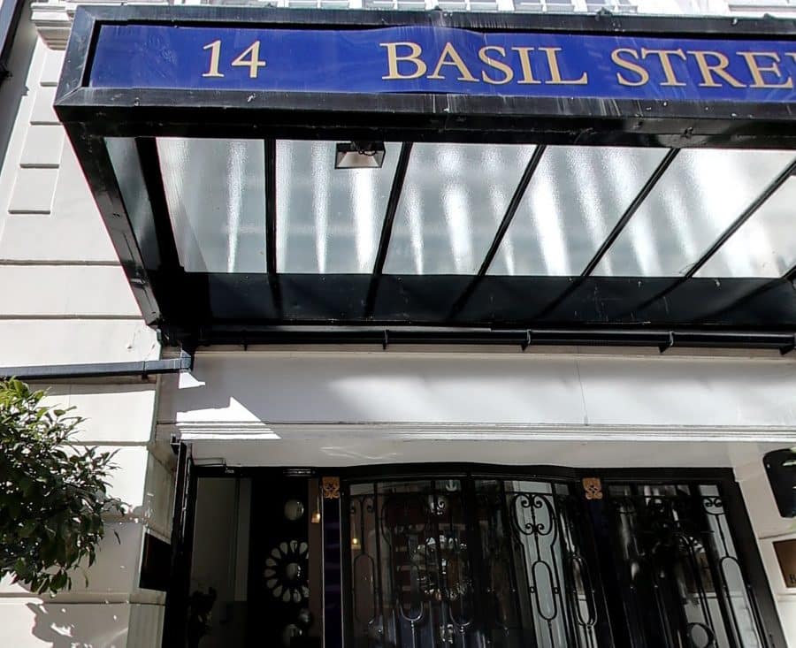 The entrance of 14 Basil Street office property