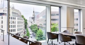 A view of the City of London from the luxurious flexible offices on Cheapside