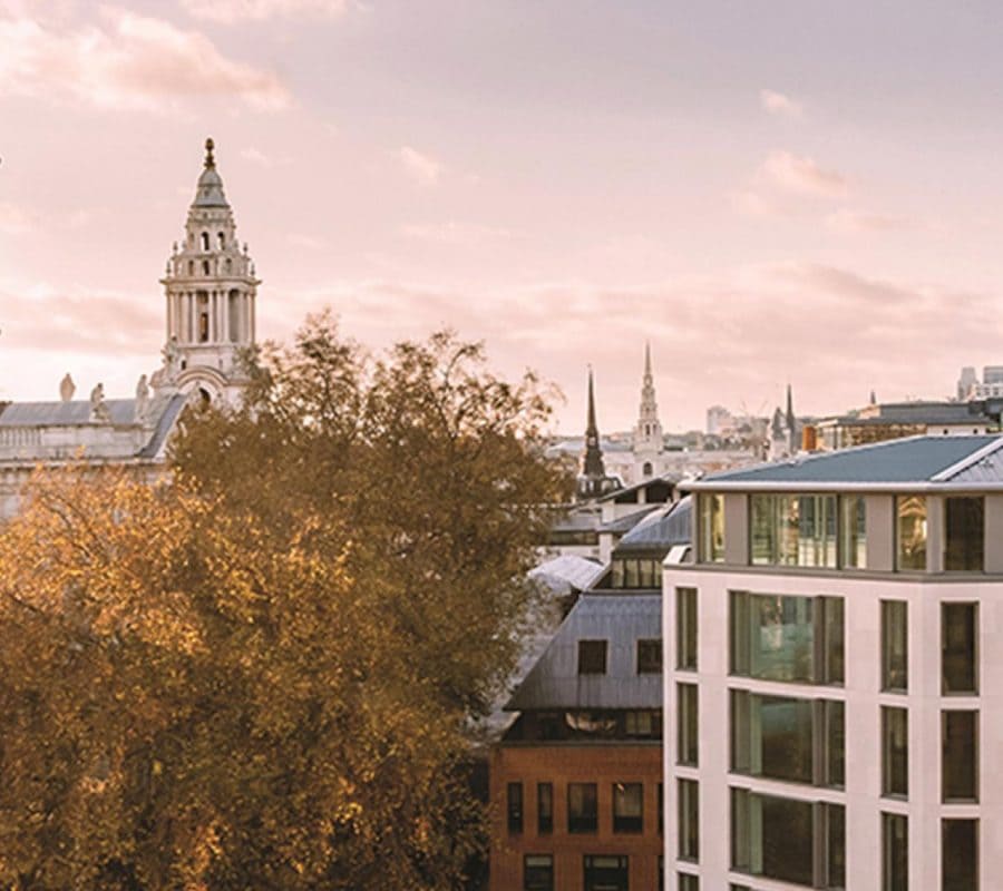 The view over the City of London from luxurious flexible offices on Cheapside