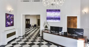 The reception area of the luxury office space St James’s Square