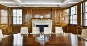 A boardroom that can hired at the luxury offices on Leadenhall Street