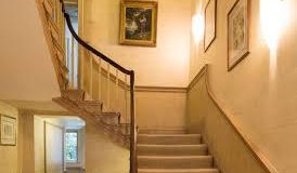 A staircase at the private members business club and managed offices in Mayfair