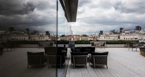 The view of London from the roof terrace at No. 1 King William Street