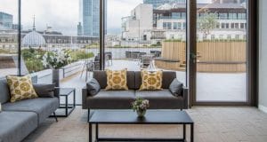 A view of the roof terrace at No. 1 King William Street