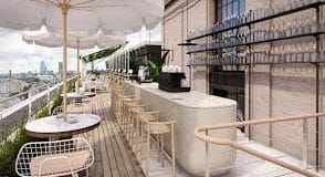 The roof terrace at the Victoria House offices in Holborn