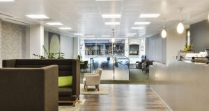 A refreshments area at the office space on Gresham Street