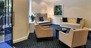 The reception waiting area at premium office space on Old Queen Street in Westminster