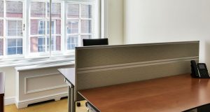 Desk partitioning at the premium office space on Old Queen Street in Westminster
