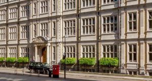 The façade of the Southampton Buildings office property in Holborn