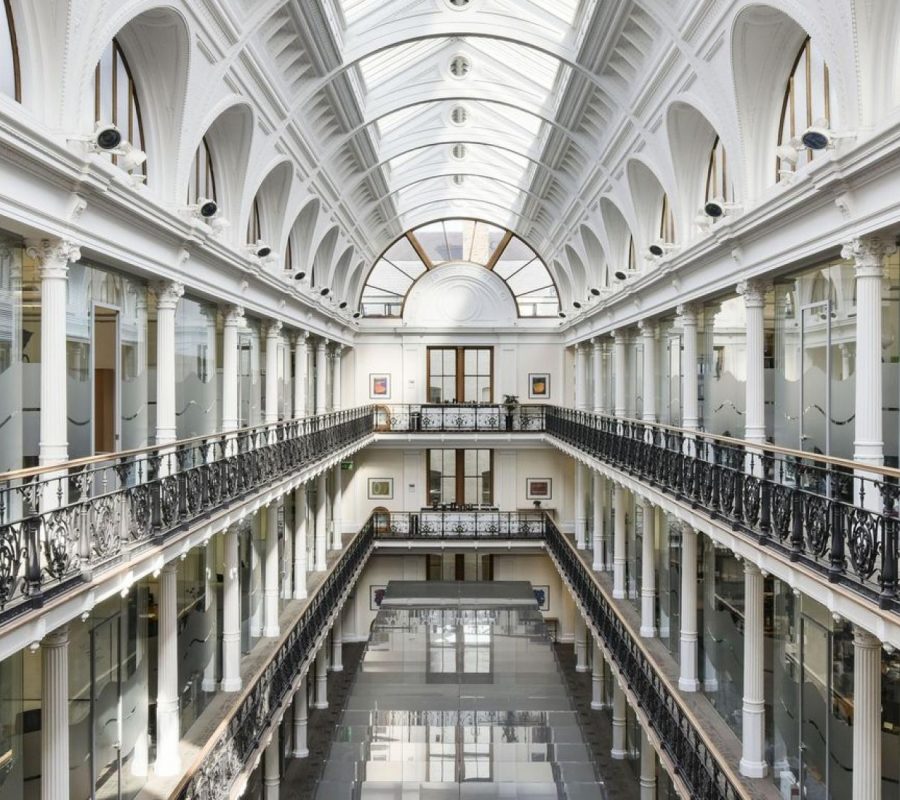 The iconic walkways at the Southampton Buildings in Holborn