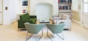 A seating area at the boutique office space in Mayfair