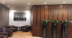 A waiting area at the private offices to rent in Mayfair on Berkeley Square