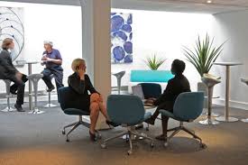 A seating area at the coworking space in Mayfair