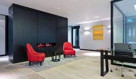 A waiting area at the Birchin Court office space in Bank