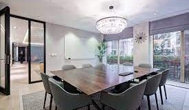 A meeting room at the Birchin Court office space in Bank