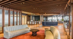 A lounge at The Shard office space