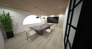 A meeting room at the luxury office space in Farringdon