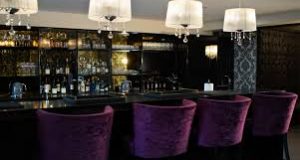 The bar area at the luxury office space in Farringdon
