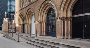 The entrance to the luxury office space on Liverpool Street