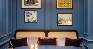 An elegant work booth at the luxury offices in Knightsbridge