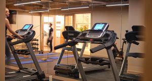 The gym at the 210 Euston Road office property