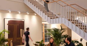 A lobby area at 210 Euston Road