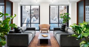 A break-out space at One Canada Square