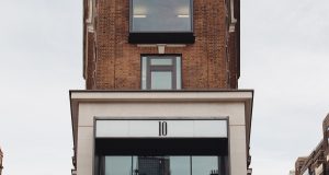 A shot of the narrow front elevation of The Bloomsbury Building