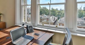 A private suite with a view at the office space on Pall Mall