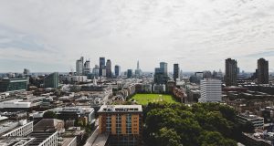 The view of London from the premium office space in Old Street