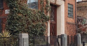 The grand entrance to 81 Rivington Street in Shoreditch