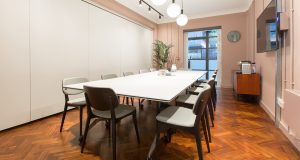 A collaboration space at the offices with premium amenities in Shoreditch