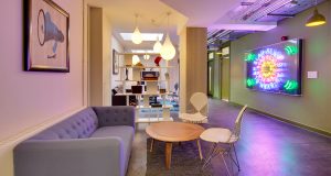 A break-out space at 81 Rivington Steet in Shoreditch