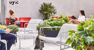 The chill out terrace at One Lyric Square complete with plants