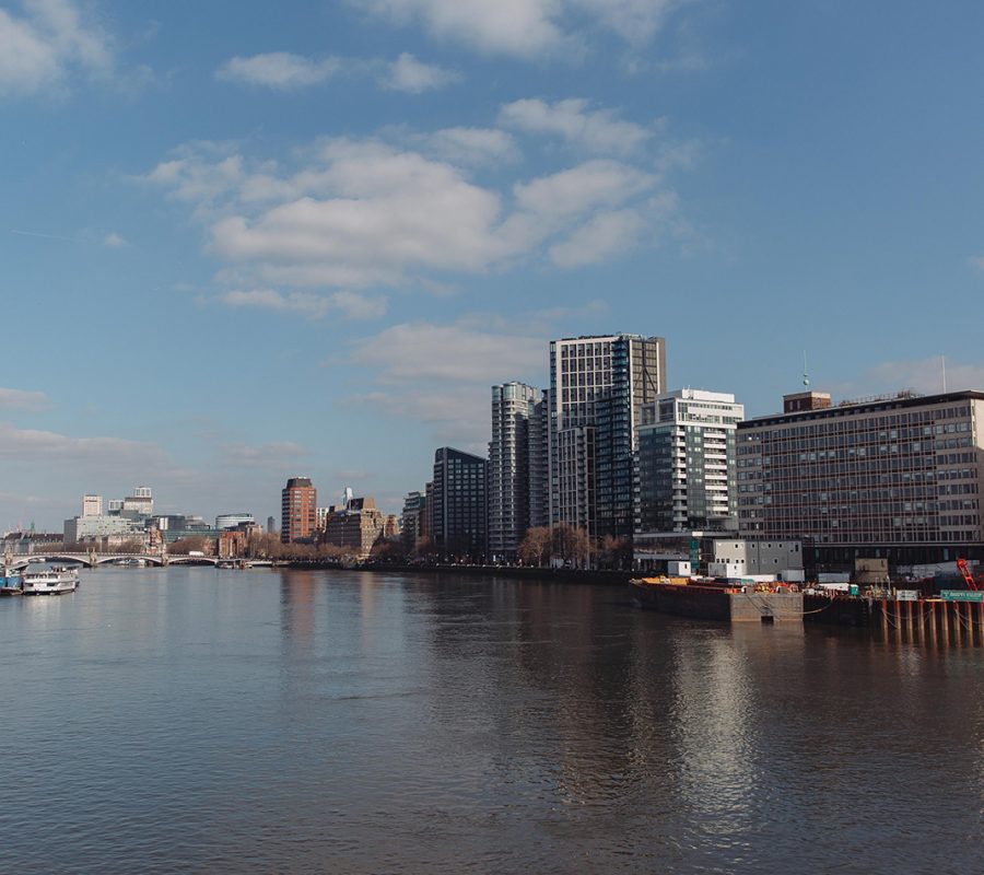 View of Tintagel House in Vauxhall from the River Thames