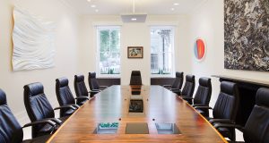A large meeting room available to hire at the elegant office space for rent in Marylebone