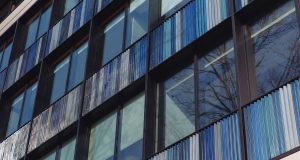 Showing the details of the cladding at United House in Notting Hill