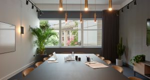 A meeting room for hire at Orion House on Upper St Martins Lane in Covent Garden