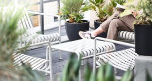 The relaxed terrace area at 1151 Wardour Street in Soho