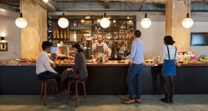 The refreshments area at Albert House on Old Street