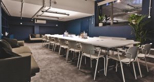 A large collaboration space for hire at the Kirby Street office building in Farringdon
