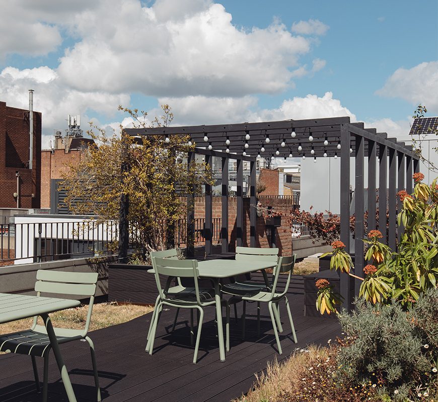The Roof Terrace of an Eco-Friendly Office Space in Farringdon