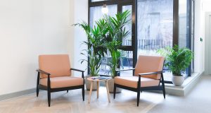 A chill-out area at the eco-friendly office building in Farringdon