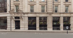 The front elevation of Sutherland House on Lloyd's Avenue in the City of London