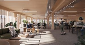 A large office space for rent at The Black and White Building in Shoreditch