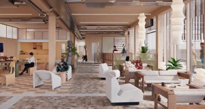 A range of co-working work spaces at The Black and White Building in Shoreditch