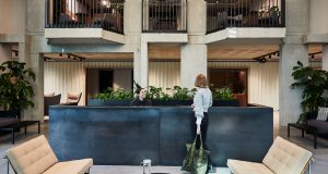 The welcome desk at York House office property on Pentonville Road