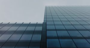 A shot looking up at one of the elevations of the 20 Eastbourne Terrace office property in Paddington