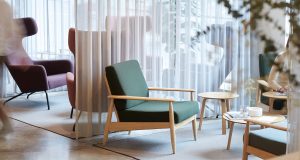 A well-lit chill out space at the 201 Borough High Street office property