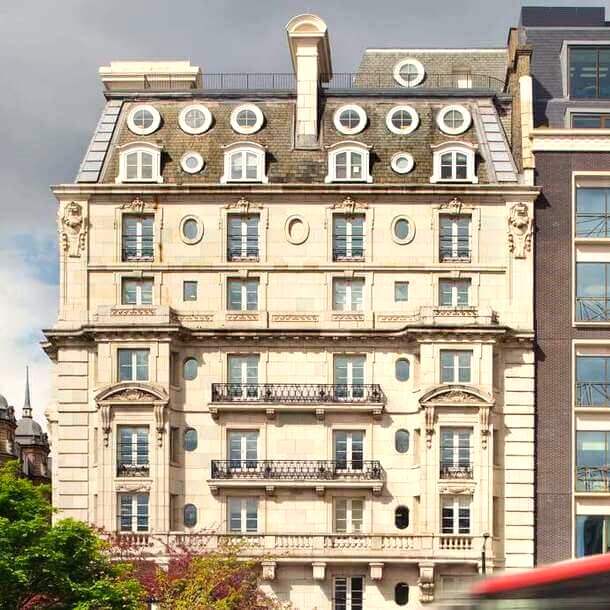 Exterior shot of Lilly House at 13 Hanover Square in Mayfair